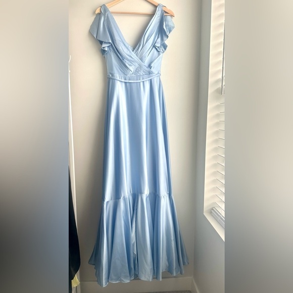 Mac Duggal Satin A Line Gown - Picture 4 of 7